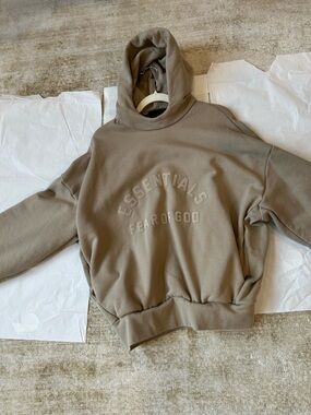 Fear of God Essentials Hoodie in Taupe